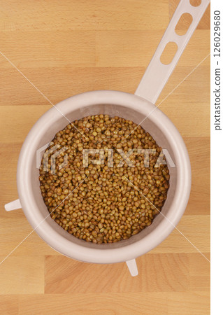 Cooked brown lentils Cooked brown lentils 126029680
