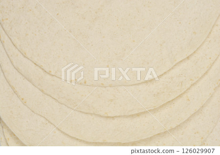 Stack of flat tortillas 126029907