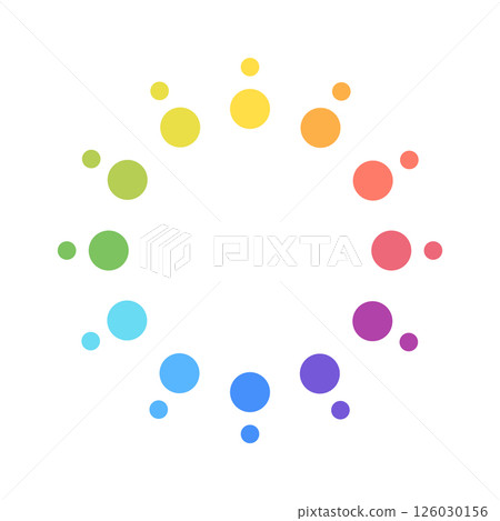 Colorful circle loader icon. Symbol of reload, refresh, loading, recycle and repeat. Interconnecting round arrow vector icon Colorful circle loader icon. Symbol of reload, refresh, loading, recycle and repeat. Interconnecting round arrow vector icon 126030156