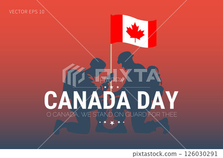 Canada Day Silhouette Poster 126030291