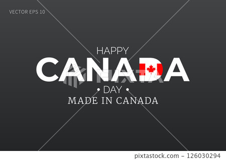 Creative Canada Day Typography with Flag Creative Canada Day Typography with Flag 126030294