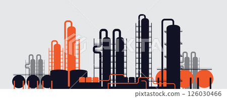 Flat Industrial Building Vector illustration Flat Industrial Building Vector illustration 126030466