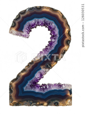 Crystalline Amethyst Geode Letter Typography 2 Crystalline Amethyst Geode Letter Typography 2 126030531