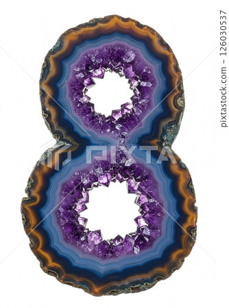 Crystalline Amethyst Geode Letter Typography 8 Crystalline Amethyst Geode Letter Typography 8 126030537