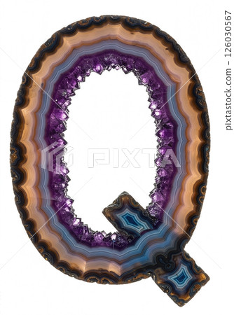 Crystalline Amethyst Geode Letter Typography Q Crystalline Amethyst Geode Letter Typography Q 126030567