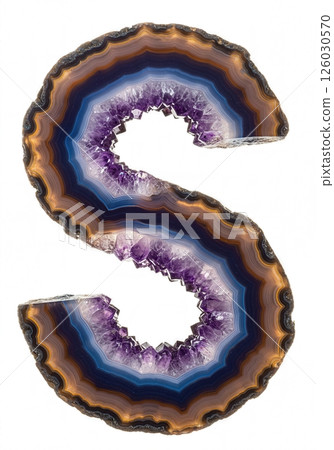 Crystalline Amethyst Geode Letter Typography S Crystalline Amethyst Geode Letter Typography S 126030570