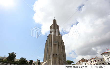 exteriors of the cathedral, Royan, France 126030750