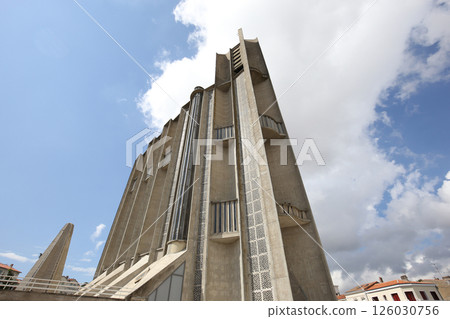 exteriors of the cathedral, Royan, France 126030756