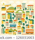 Illustration of bright cityscape 126031663