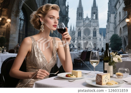 Chartres Cathedral and cheese, a series introducing gourmet food, stunning views and fashion from beauties around the world 126031859