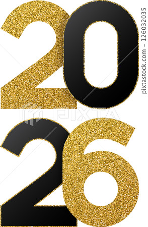 Glitter Gold Black 2026 New Year Glitter Gold Black 2026 New Year 126032035