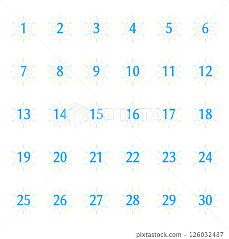 煙火編號標籤1-30 126032487