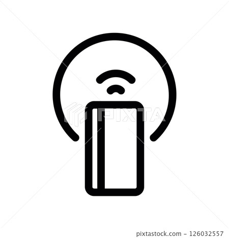 Vertically Oriented Credit Card with Contactless Payment Waves Above 126032557