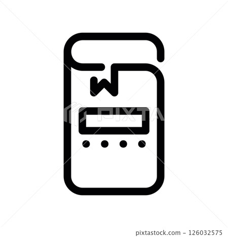 Open Book with Bookmark Ribbon in Sleek Black Outline Design Open Book with Bookmark Ribbon in Sleek Black Outline Design 126032575