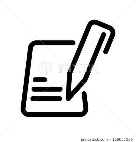 Signing a Document or Writing on Paper with Pen 126032580