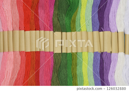 Colorful embroidery threads Colorful embroidery threads 126032880