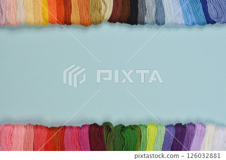 Colorful embroidery threads Colorful embroidery threads 126032881