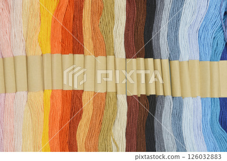 Colorful embroidery floss 126032883
