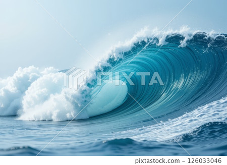 Ocean wave natural and flowing backdrop. 126033046