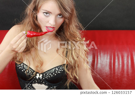 Pretty woman wearing nice lingerie. 126033157