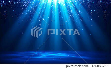 A sparkling seabed background with light shining through it 126033219
