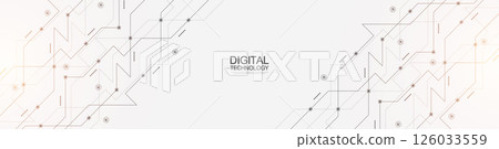Technology abstract background with circuit board texture. Creative idea AI banner. Internet technology. Tech concept for poster, header, web banner, website, presentation. Technology abstract background with circuit board texture. Creative idea AI banner. Internet technology. Tech concept for poster, header, web banner, website, presentation. 126033559