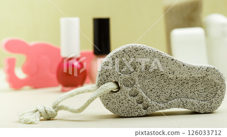 Pedicure accessories set tools closeup 126033712