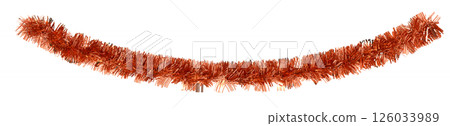Golden tinsel, Christmas garland Golden tinsel, Christmas garland 126033989