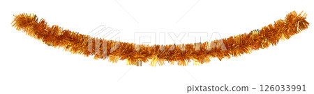 Golden tinsel, Christmas garland Golden tinsel, Christmas garland 126033991