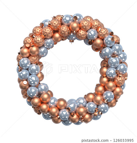 Christmas wreath from balls Christmas wreath from balls 126033995