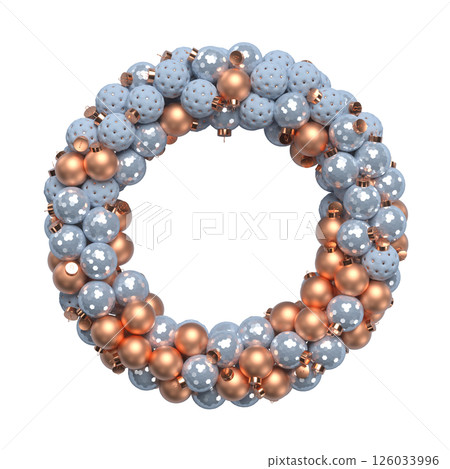 Christmas wreath from balls 126033996