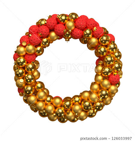 Christmas wreath from balls Christmas wreath from balls 126033997