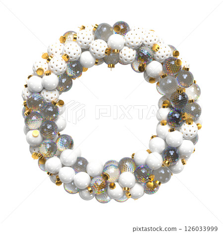Christmas wreath from balls 126033999