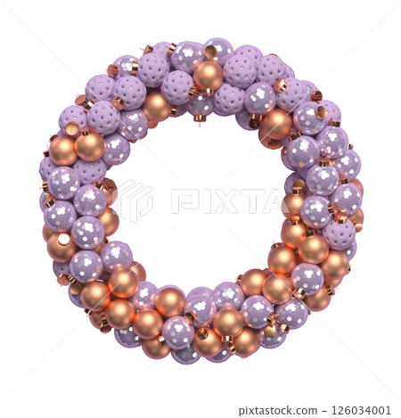 Christmas wreath from balls 126034001
