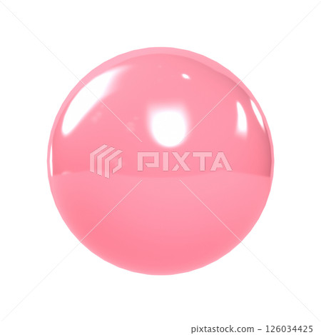 3d pink gold sphere 126034425