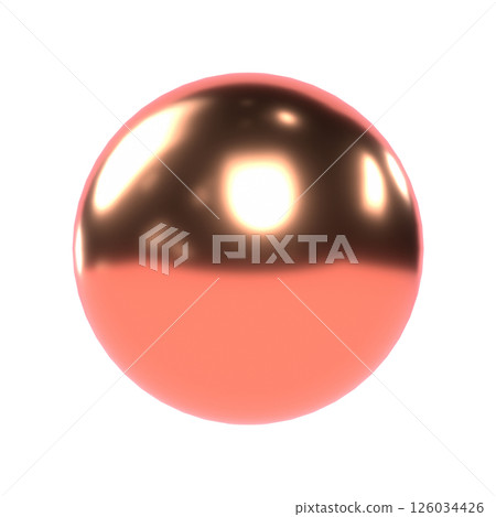 3d pink gold sphere 3d pink gold sphere 126034426