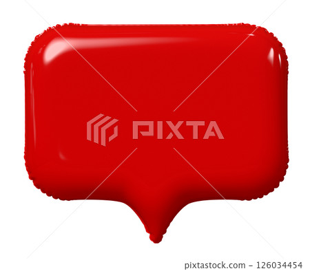 3d red speech bubble 126034454