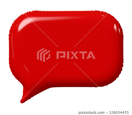 3d red speech bubble 3d red speech bubble 126034455