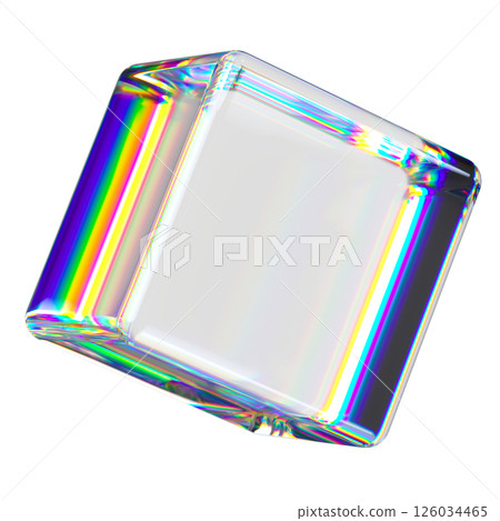Transparent 3d Holographic Cube Transparent 3d Holographic Cube 126034465