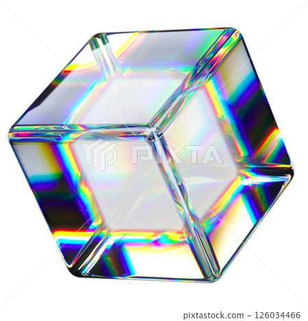 Transparent 3d dispersion cube Transparent 3d dispersion cube 126034466
