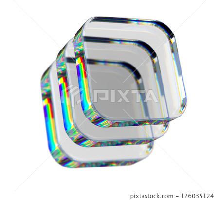 Transparent 3D Multicolor Cube Transparent 3D Multicolor Cube 126035124