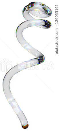 Transparent glossy spiral with dispersion effect. 126035163