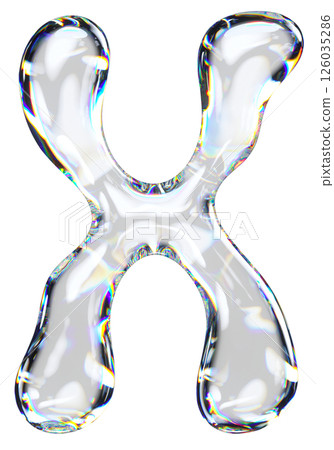 3d Transparent Liquid Letter X 3d Transparent Liquid Letter X 126035286