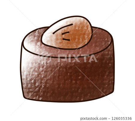 簡單的杏仁巧克力模擬風格 126035336