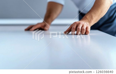 Hands Resting on Smooth Surface in Close-Up Hands Resting on Smooth Surface in Close-Up 126036640