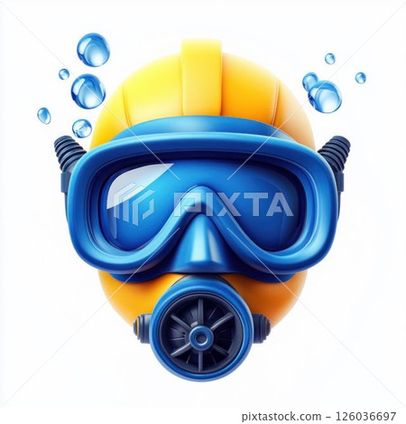 Diving Helmet with Blue Mask 126036697