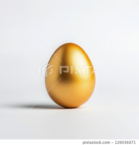 Golden Egg Isolated on White Background Golden Egg Isolated on White Background 126036871