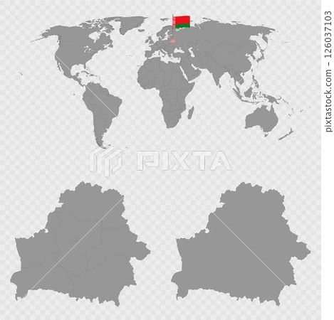 Belarus Map Set with World Location. Belarus Map Set with World Location. 126037103