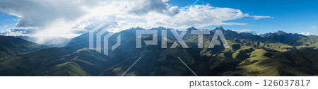Beautiful high altitude mountains in Sichuan, China 126037817
