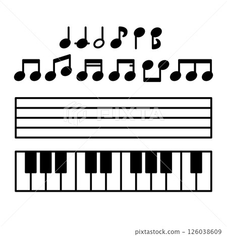 圓形音樂符號集 圓形音樂符號集 126038609